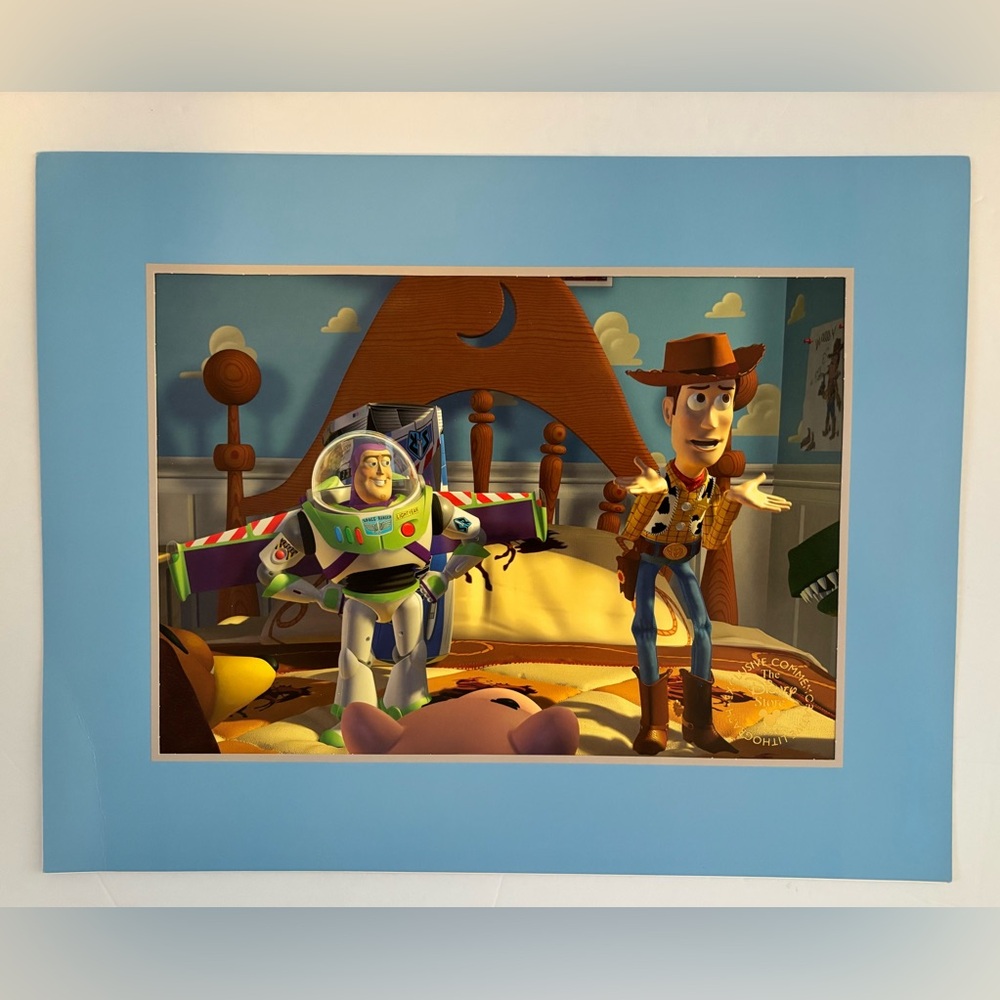 Vintage Disney Toy Story Exclusive Commemorative Matted Lithograph 11x14